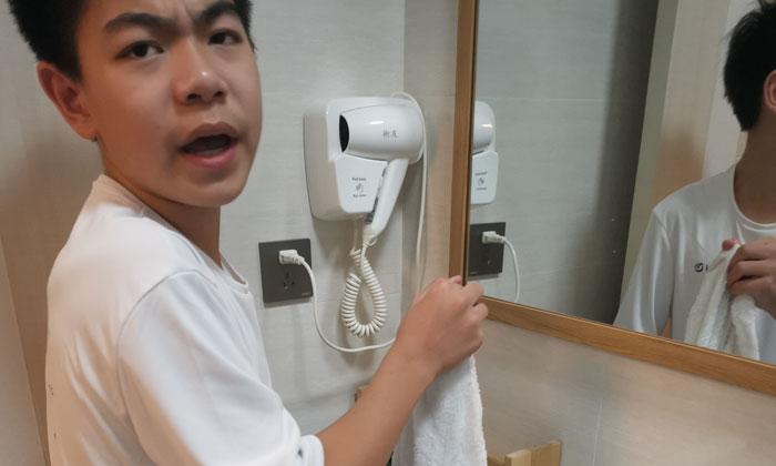 自己洗毛巾